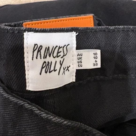 Princess Polly Wide Leg Cargo Black Pants Size 6 NWOT - Picture 6 of 6